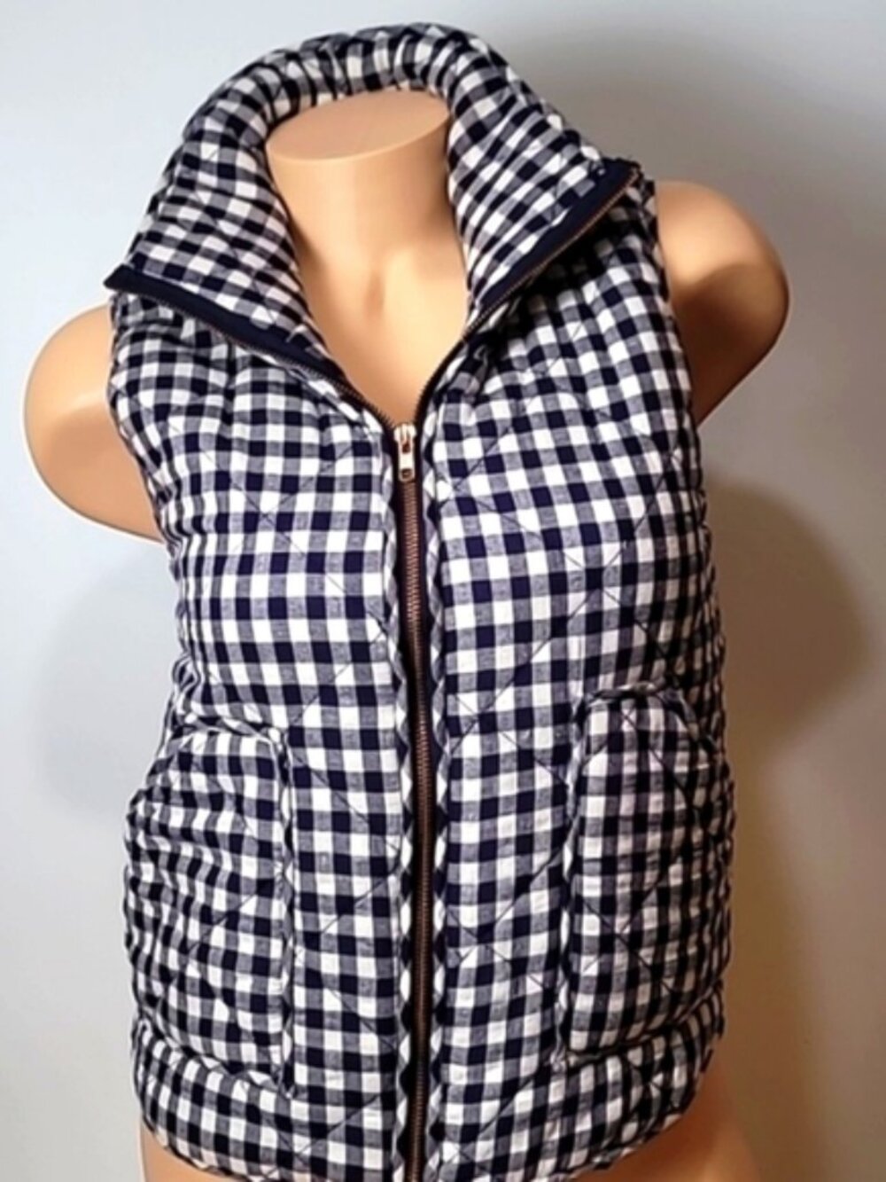 Peach Love California Gingham Vest Grandmacore Coastal Preppy Equestrian Inspire